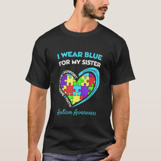 Autismus-Bewusstsein Ich Trage Blau Für Meine Schw T-Shirt