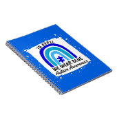 Autismus Bewusstsein im April tragen wir Blau Notizblock (Rechte Seite)