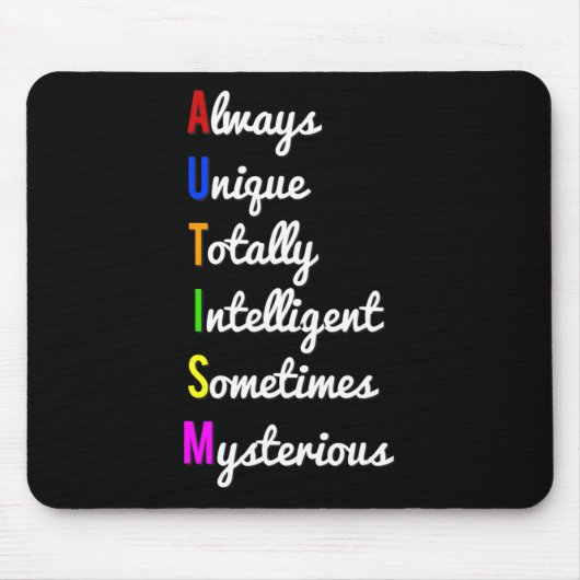 Autismus Bewusstsein immer einzigartig Mousepad (Vorne)