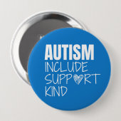 Autismus Bewusstsein. Include.support.kind. Button (Vorne & Hinten)