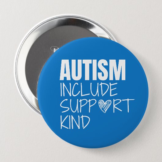 Autismus Bewusstsein. Include.support.kind. Button (Vorne & Hinten)
