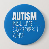 Autismus Bewusstsein. Include.support.kind. Button (Vorderseite)