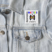 Autismus-Bewusstsein ist 2 von Bedeutung Button (Beispiel)