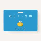 Autismus Bewusstsein ist freundliches Abzeichen La Ausweis (Rückseite)