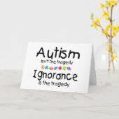 Autismus-Bewusstsein ist nicht die Tragödie Karte (Gelbe Blume)