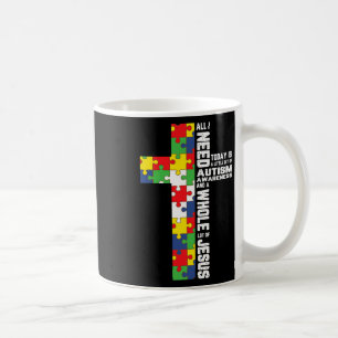 Autismus Bewusstsein Jesus Kreuz Puzzle Cool Chris Kaffeetasse