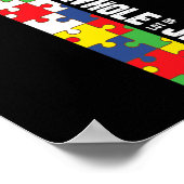 Autismus Bewusstsein Jesus Kreuz Puzzle Cool Chris Poster (Ecke)