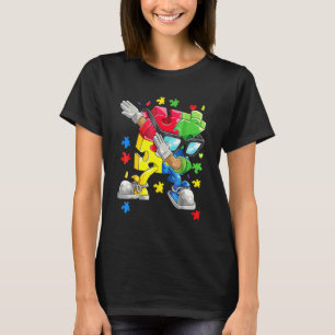 Autismus Bewusstsein Jungen Kinder Dabbing Puzzle T-Shirt