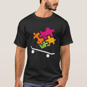Autismus-Bewusstsein Jungen Mädchen Puzzleteil Ska T-Shirt