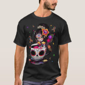 Autismus Bewusstsein Kaffee Zucker Skull Mädchen A T-Shirt (Vorderseite)