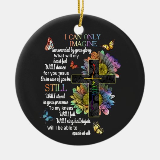 Autismus Bewusstsein, kann ich mir nur vorstellen Keramik Ornament (Vorne)