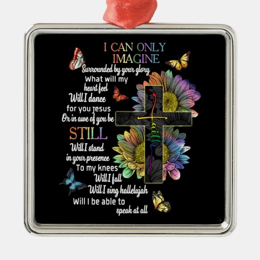 Autismus Bewusstsein, kann ich mir nur vorstellen Ornament Aus Metall (Vorne)