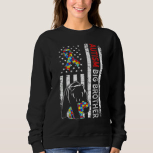 Autismus Bewusstsein Katzengesicht Kleidung Puzzle Sweatshirt
