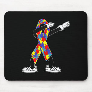 Autismus-Bewusstsein Kinder Dabbing Puzzle-Stück L Mousepad