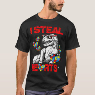 Autismus Bewusstsein Kinder Dinosaurier Rex I Stea T-Shirt