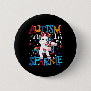 Autismus-Bewusstsein Kinder Einhorn Für Autismus-M Button