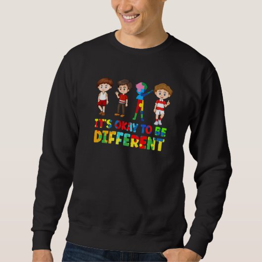 Autismus-Bewusstsein Kinder Es ist okay, anders zu Sweatshirt (Vorderseite)