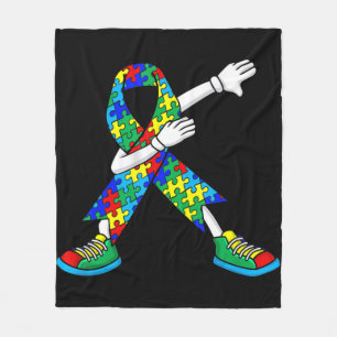 Autismus Bewusstsein Kinder Jungen Kleinkinder Dab Fleecedecke