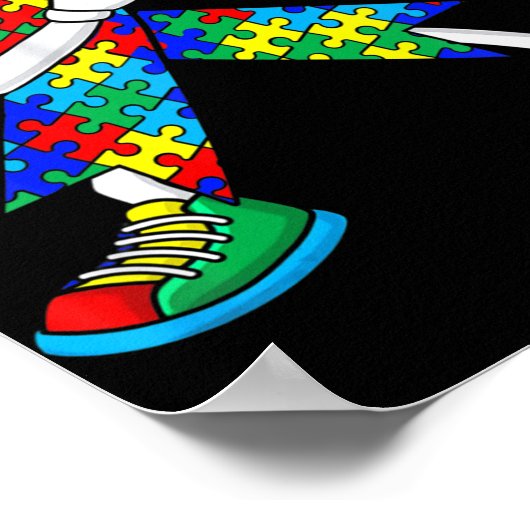 Autismus Bewusstsein Kinder Jungen Kleinkinder Dab Poster (Ecke)