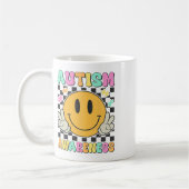 Autismus Bewusstsein Kinder Männer Frauen lächeln Kaffeetasse (Links)