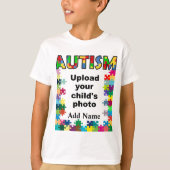 Autismus Bewusstsein Kinder Shirt Puzzle Rahmen an (Vorderseite)