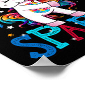 Autismus Bewusstsein Kinder Unikorin für Autismus Poster (Ecke)