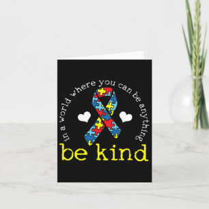 Autismus Bewusstsein Kindness Band Herz Karte