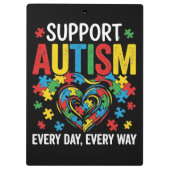 Autismus-Bewusstsein Klemmbrett (Rückseite)