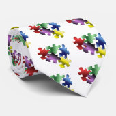 Autismus-Bewusstsein Krawatte (Gerollt)