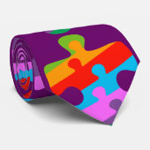 Autismus-Bewusstsein Krawatte (Gerollt)