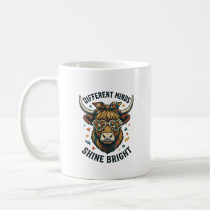Autismus-Bewusstsein Kuh Vintage Gravur Unterstütz Kaffeetasse
