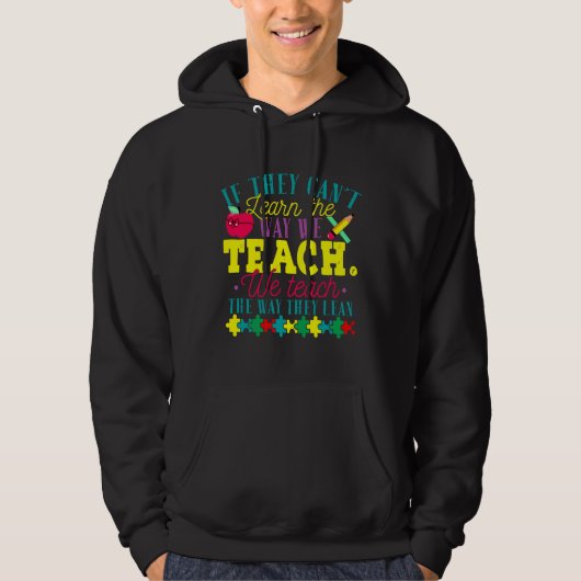 Autismus Bewusstsein Lehrer Autistische Lehre lern Hoodie (Vorderseite)