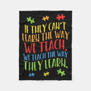 Autismus-Bewusstsein-Lehrer-Shirt Autistisch Lehre Fleecedecke