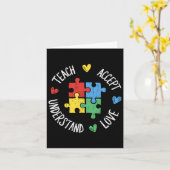 Autismus Bewusstsein Lehrer Sped Teach Accept Unde Karte (Gelbe Blume)