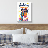 Autismus-Bewusstsein Leinwanddruck (Insitu (Schlafzimmer))