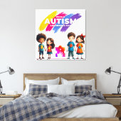Autismus-Bewusstsein Leinwanddruck (Insitu (Schlafzimmer))