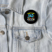 Autismus-Bewusstsein leuchte blaues Puzzle Lichtbi Button (Beispiel)