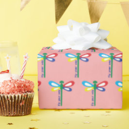Autismus-Bewusstsein Libelle Neuroinklusiver Gebur Geschenkpapier