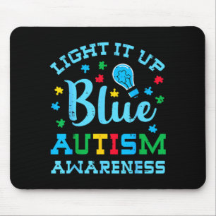 Autismus-Bewusstsein Licht Auf Blau ASD Unterstütz Mousepad