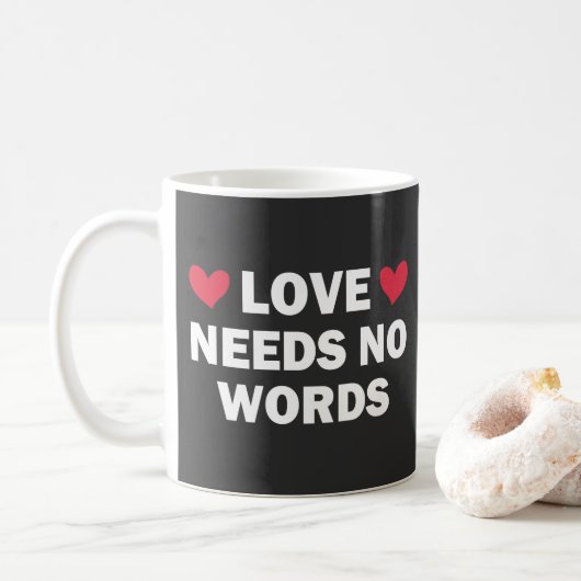 Autismus Bewusstsein, Liebe braucht keine Worte Kaffeetasse (Mit Donut)