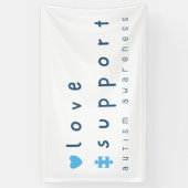 Autismus Bewusstsein Liebe Unterstützung Banner Gr (Vertikal)