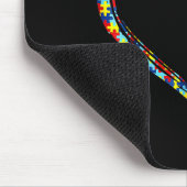 Autismus-Bewusstsein Liebesherz-Puzzleteil-Geschen Mousepad (Ecke)