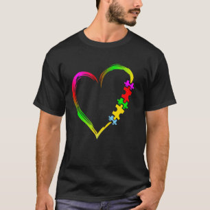 Autismus-Bewusstsein Liebesherz-Puzzleteil Männer  T-Shirt