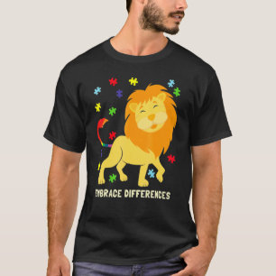 Autismus-Bewusstsein Löwe-Puzzleteile T-Shirt