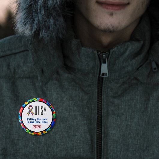 Autismus-Bewusstsein lustig Button