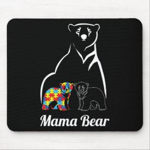 Autismus-Bewusstsein Mama-Bär-Mama Autistisches Ki Mousepad