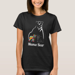 Autismus Bewusstsein Mama Bären Mama Autistisches  T-Shirt