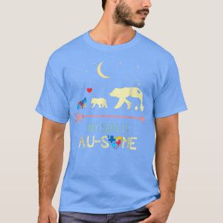 Autismus Bewusstsein Mama Bear Mein Sohn ist AU-un T-Shirt
