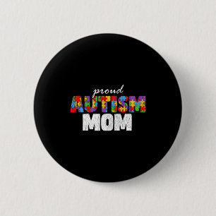 Autismus-Bewusstsein Mama Stolz Autistischer Sohn Button