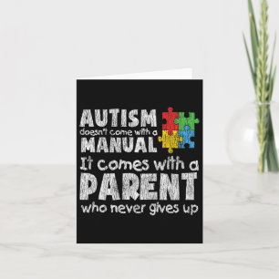 Autismus Bewusstsein Mama Vater Eltern Autistische Karte
